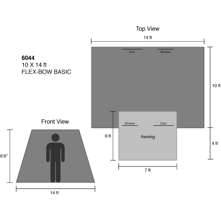 Kodiak Canvas - 10 x 14 ft. Flex-Bow Canvas Tent Basic