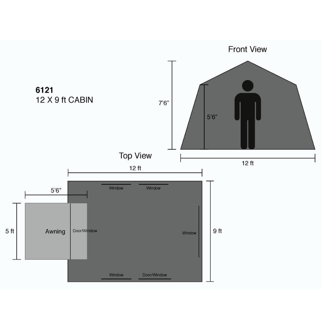 Kodiak Canvas - 12 x 9 ft. Cabin Tent