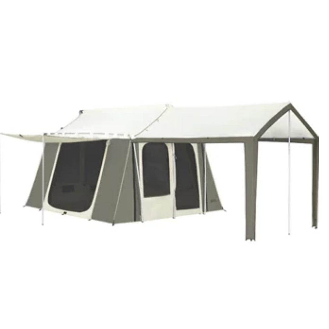 Kodiak Canvas - 12 x 9 ft. Cabin Tent with Deluxe Awning