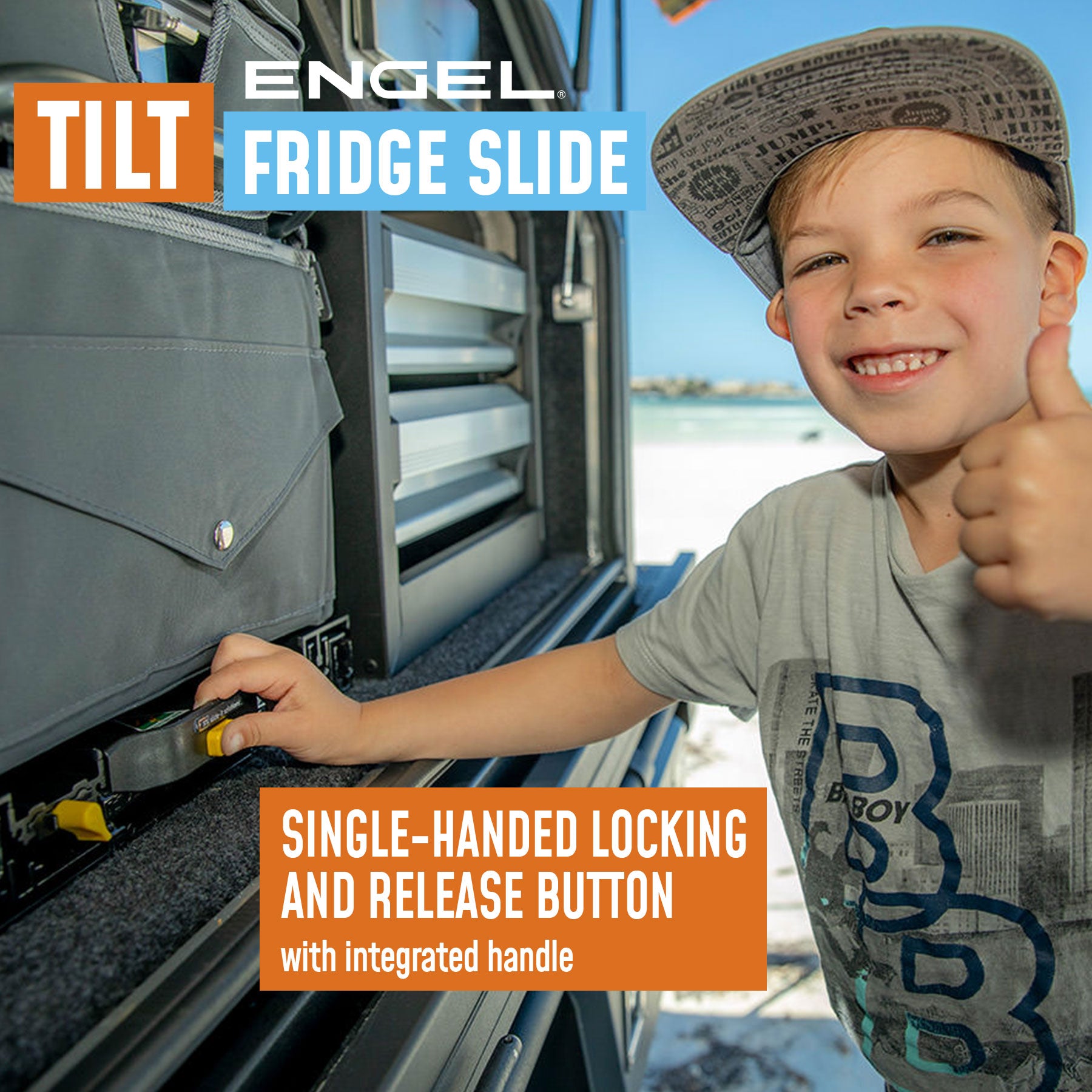 Engel Low-Profile Front-Pull Tilt Fridge Slide