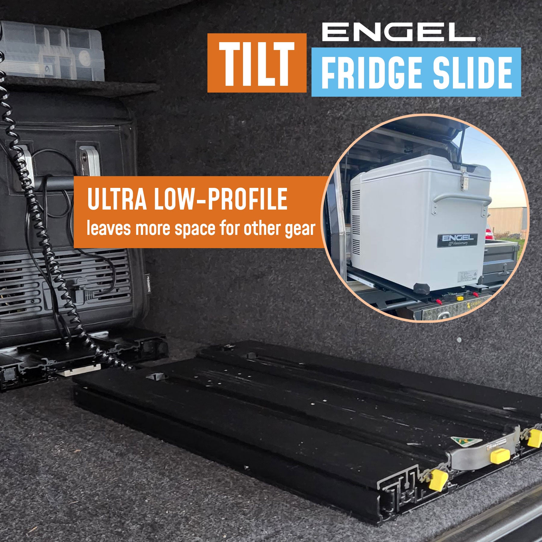 Engel Low-Profile Front-Pull Tilt Fridge Slide